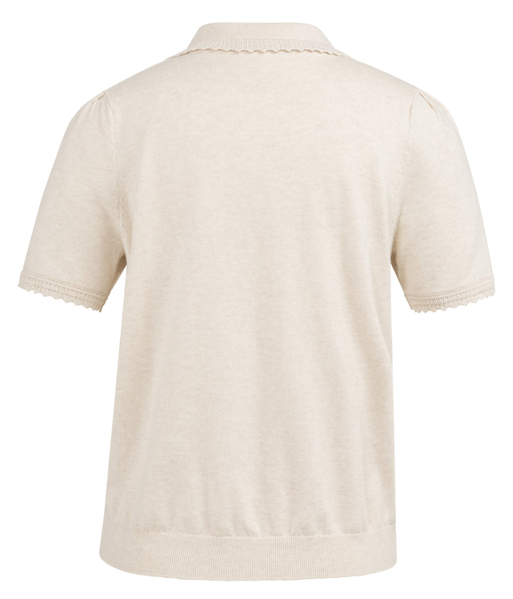 Cardigan en maille fine – Manches courtes col chemise boutonné