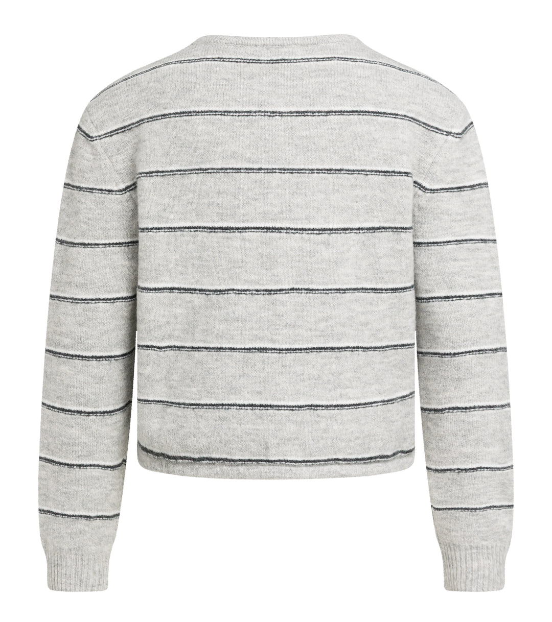 Gilet tricoté à rayures et lien de serrage - Coupe classique équilibrée