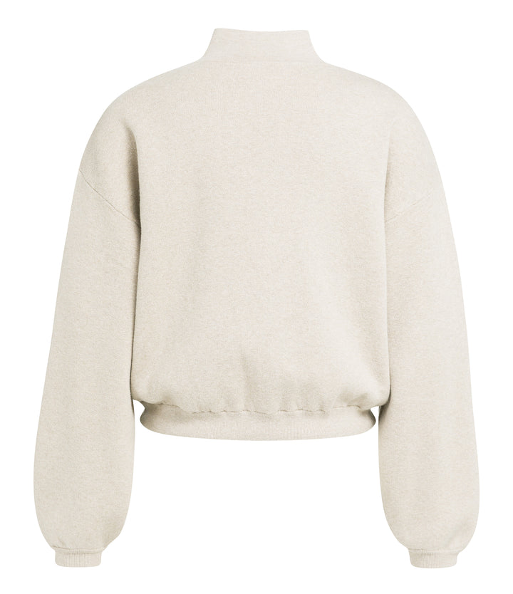 Cardigan jacquard zippé à manches longues - En coton au style urbain et décontracté