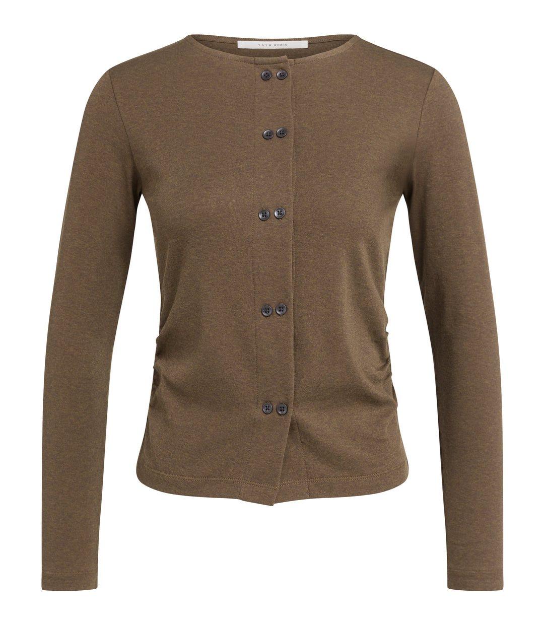 Cardigan en jersey à double rangée de boutons - Mélange de coton
