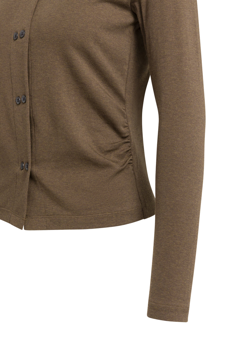 Cardigan en jersey à double rangée de boutons - Mélange de coton