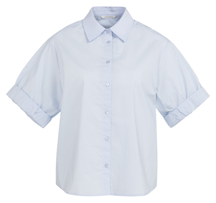 Blouse aérienne en coton - Manches courtes à revers