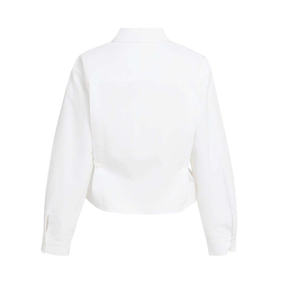 Blouse avec détail de boutons - Coupe étroite ajustée