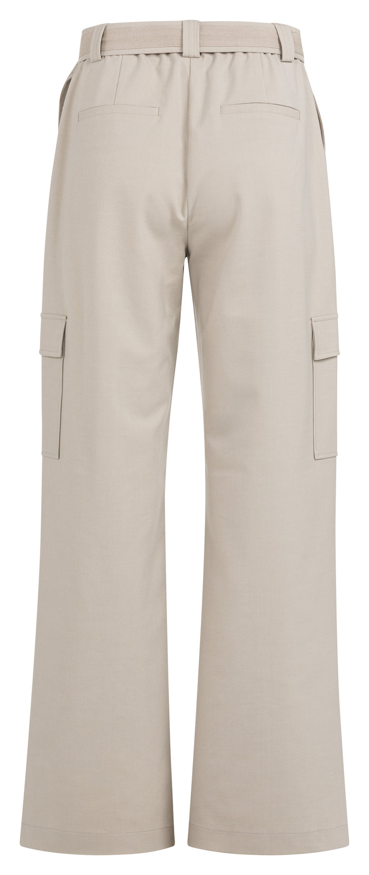 Pantalon cargo taille haute – Jambe large avec ceinture assortie