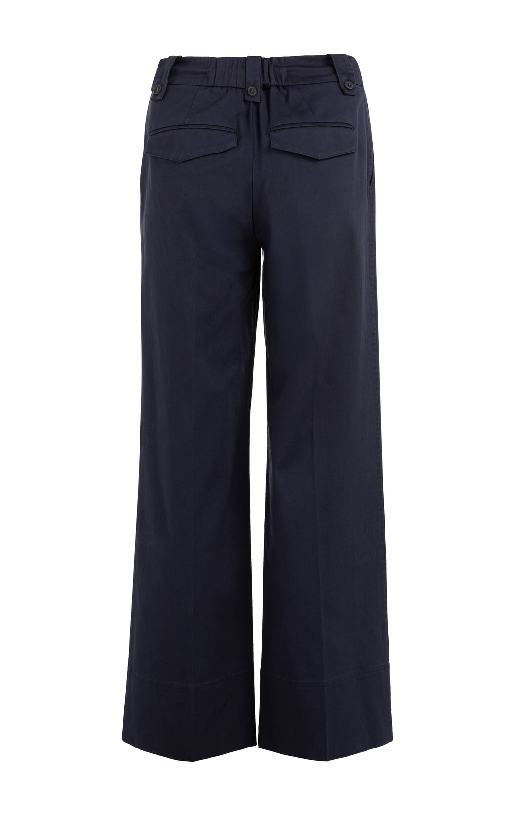 Pantalon large à cordon - En coton tissé à taille haute élastiquée