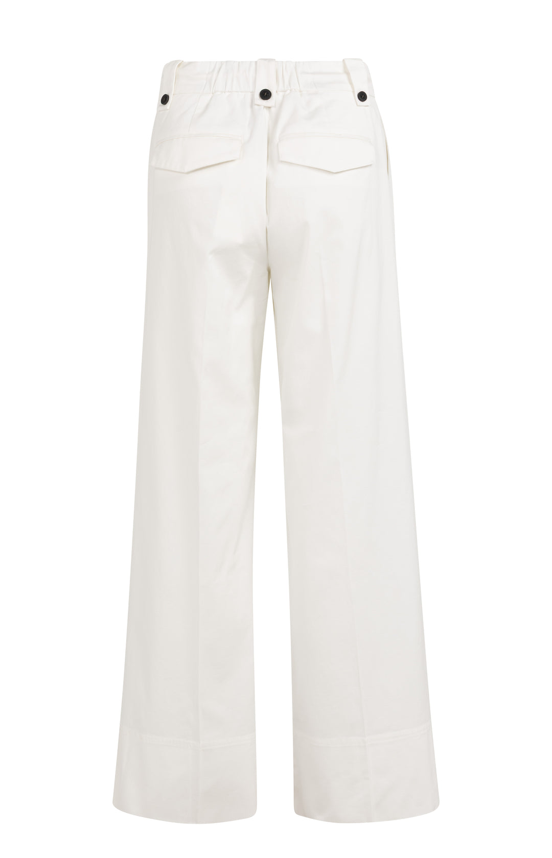 Pantalon large à cordon - En coton tissé à taille haute élastiquée