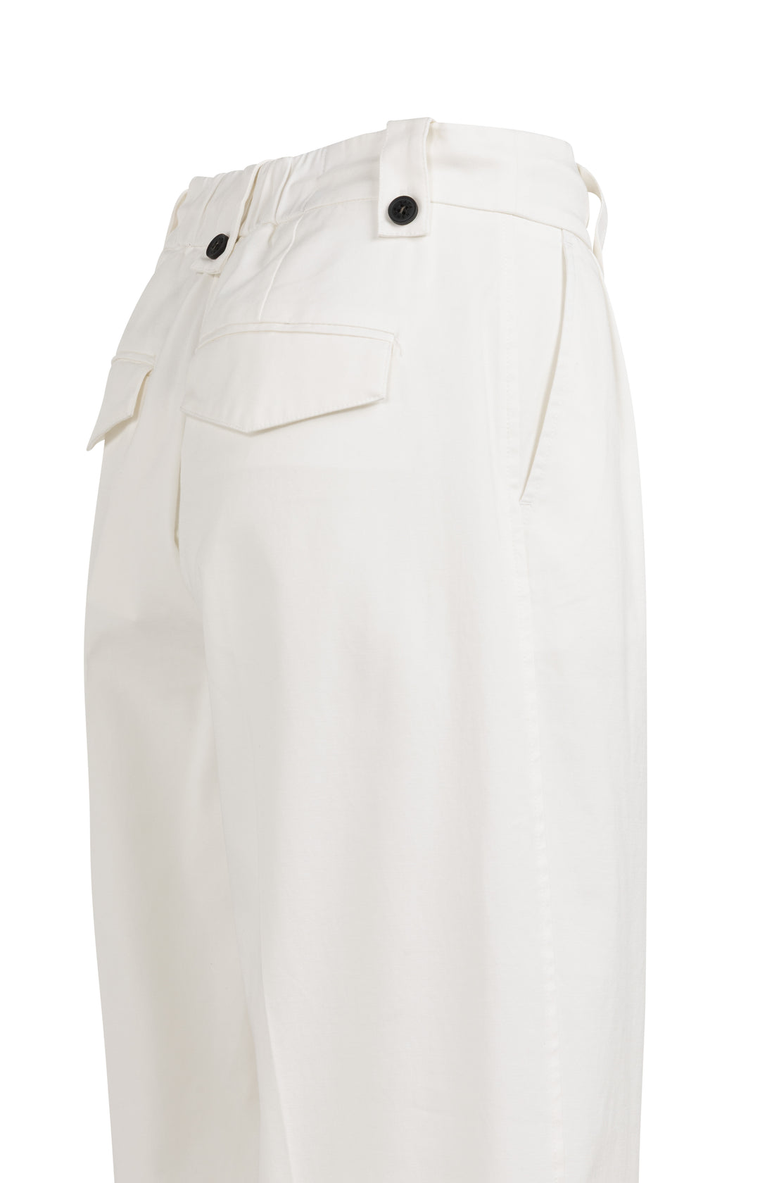 Pantalon large à cordon - En coton tissé à taille haute élastiquée