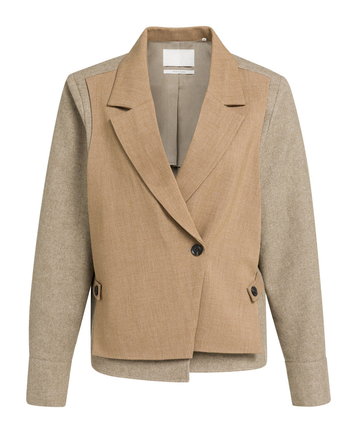 Blazer bimatière coupe ample - Structuré au style contemporain