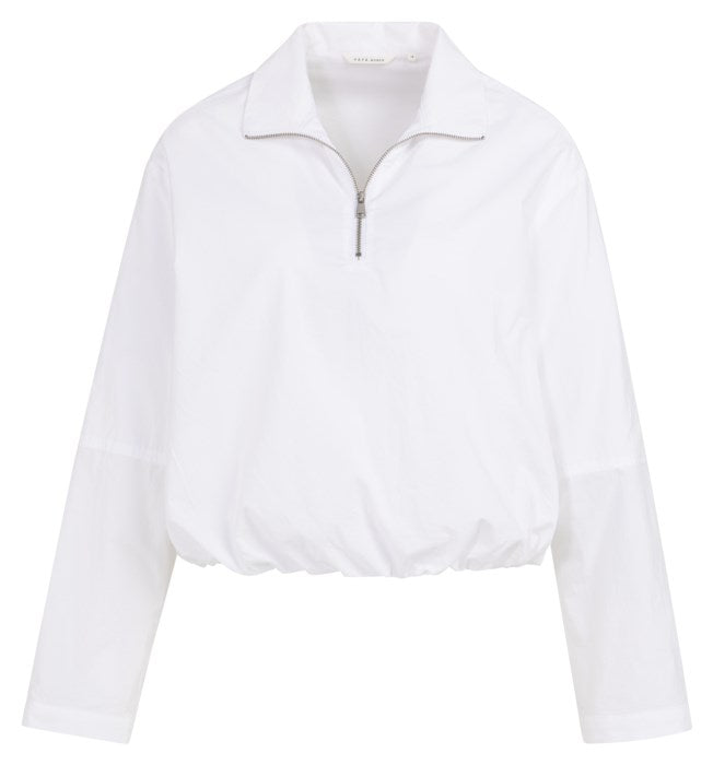Blouse ample effet ballon – Coton respirant avec fermeture à glissière