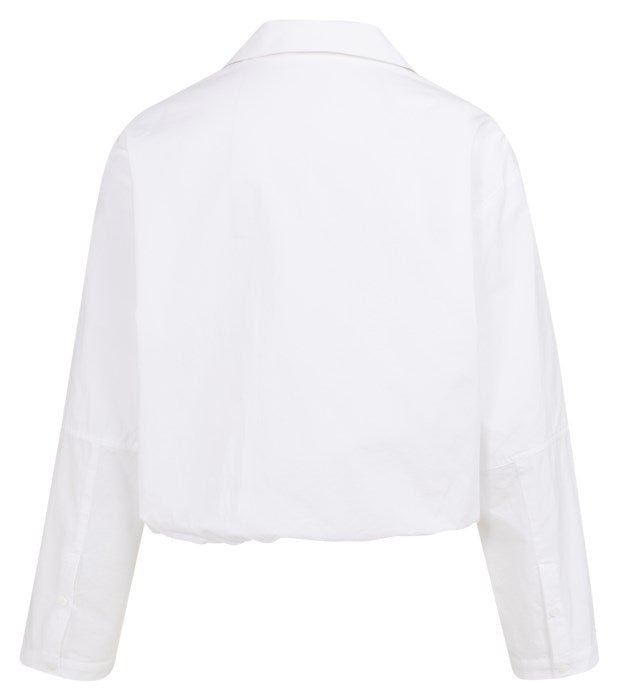 Blouse ample effet ballon – Coton respirant avec fermeture à glissière