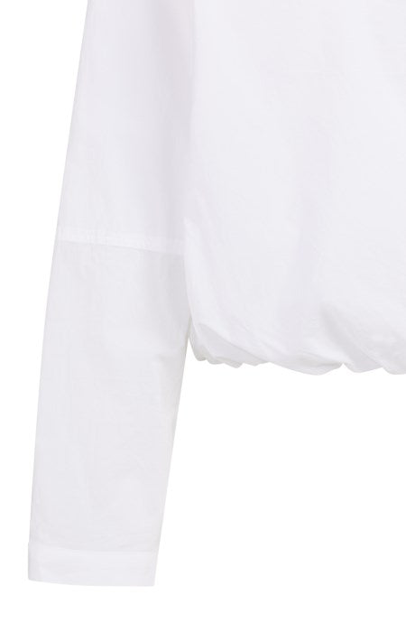 Blouse ample effet ballon – Coton respirant avec fermeture à glissière