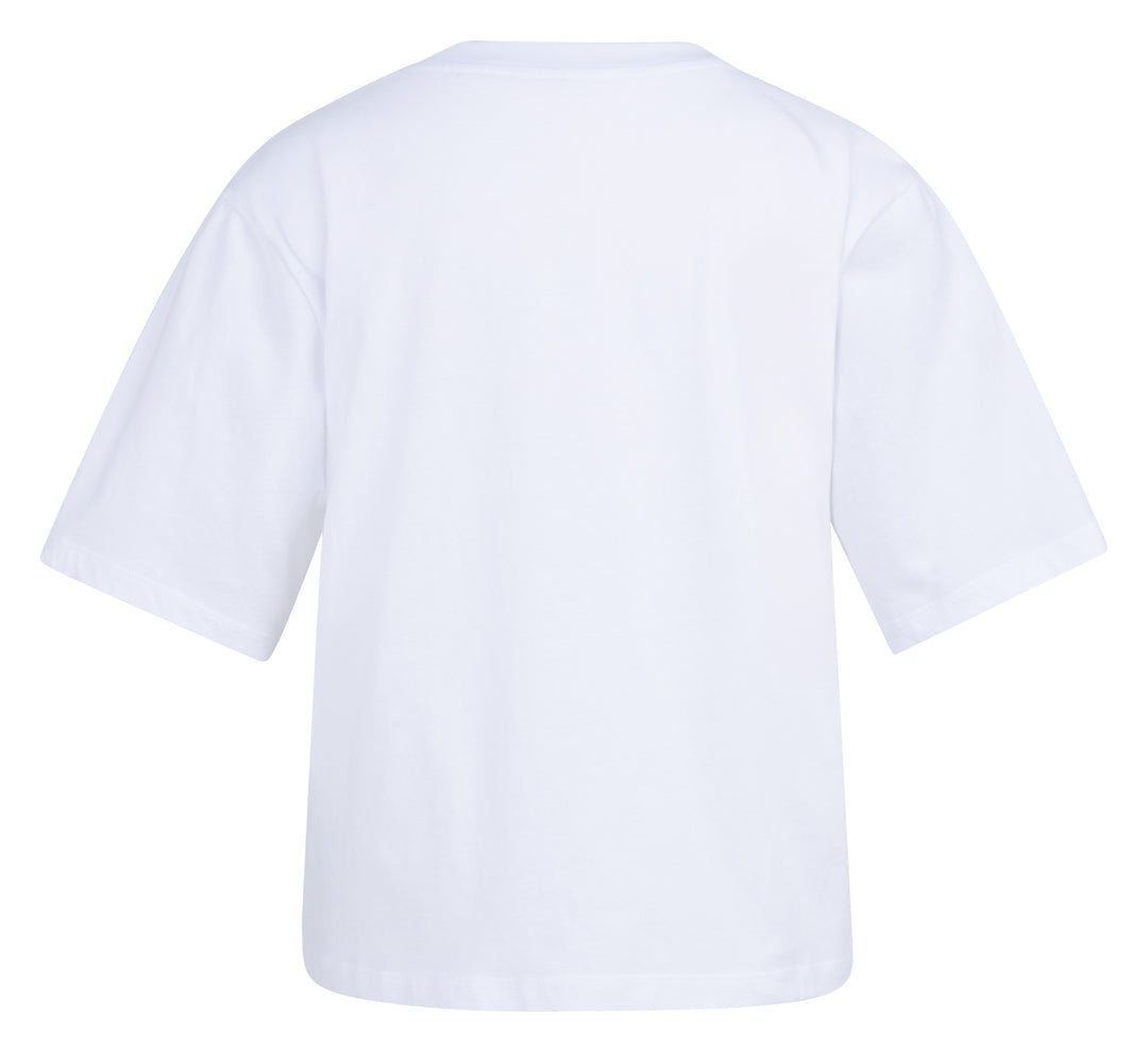 T-shirt en coton à imprimé velouté – Coupe ample manches larges