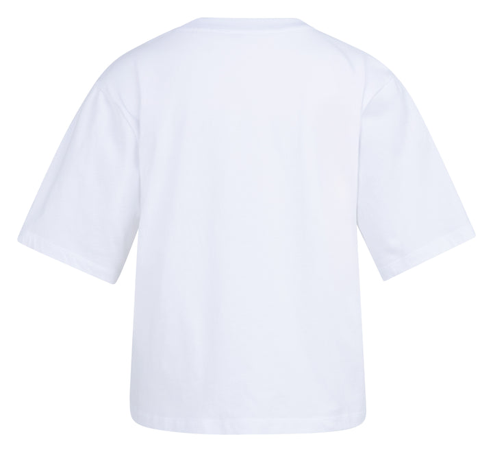 T-shirt en coton à imprimé velouté – Coupe ample manches larges