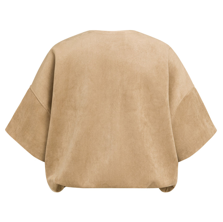 Veste en suédine à manches courtes  - Oversize au style moderne et texturé