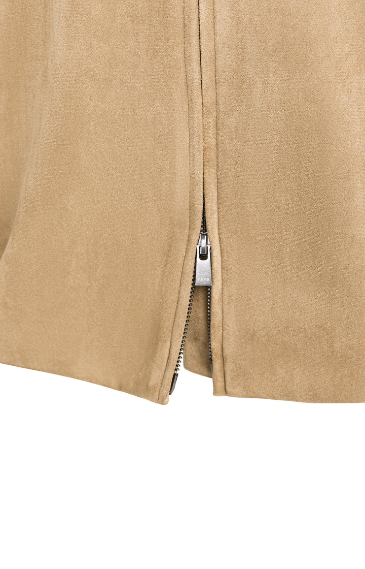 Veste en suédine à manches courtes  - Oversize au style moderne et texturé