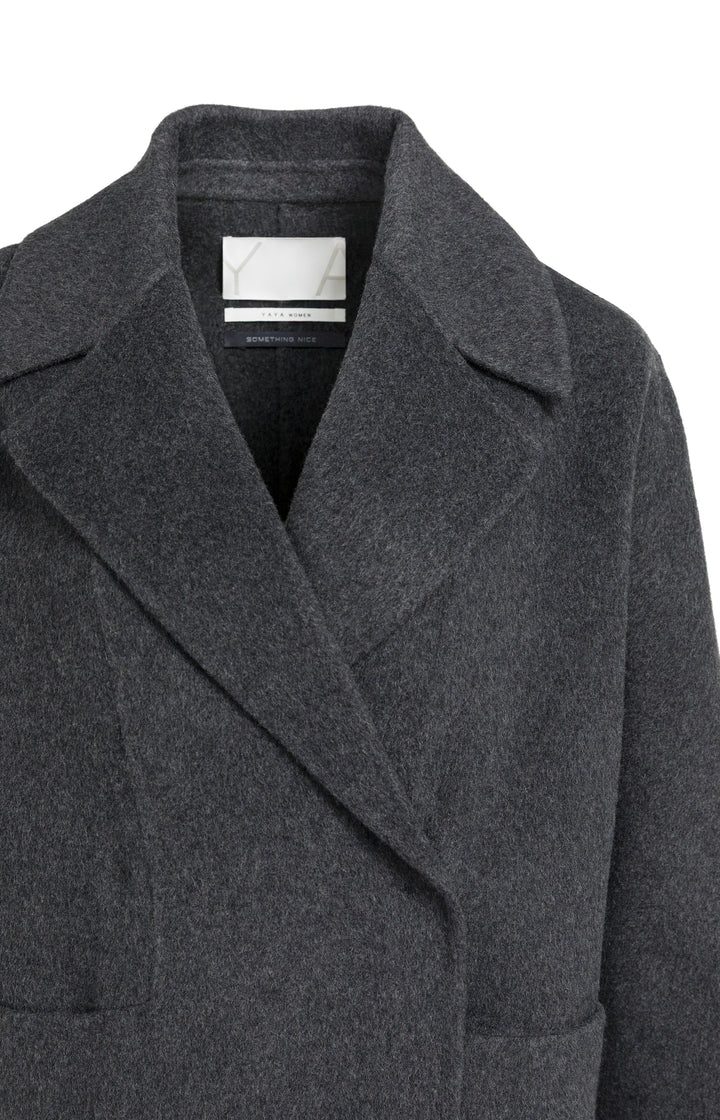 Manteau long oversize en mélange de laine - Long et structuré