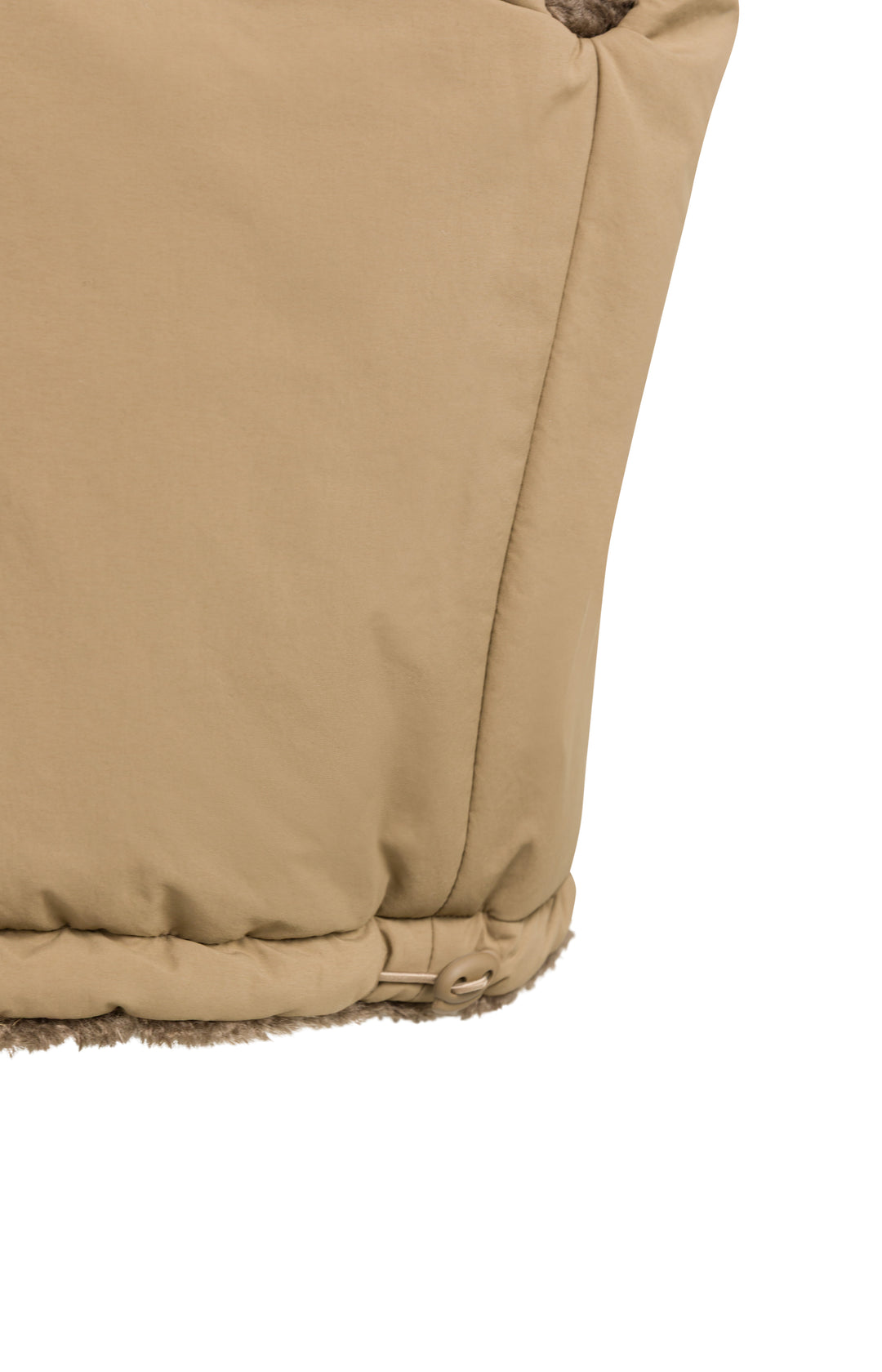 Plastron réversible en fausse fourrure et nylon  - À capuche intégrée