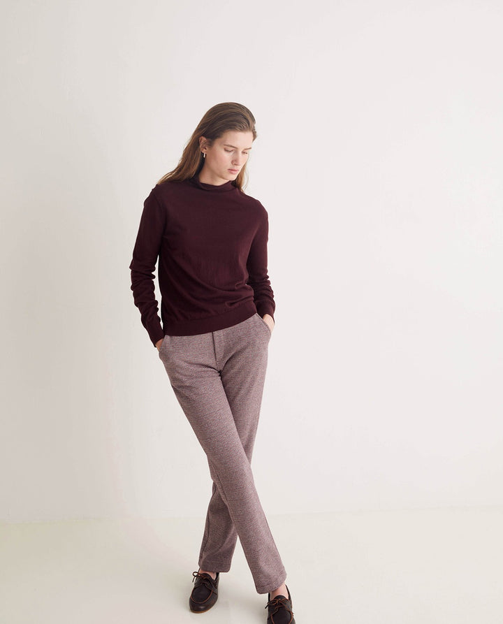 Pantalon en coton coupe droite