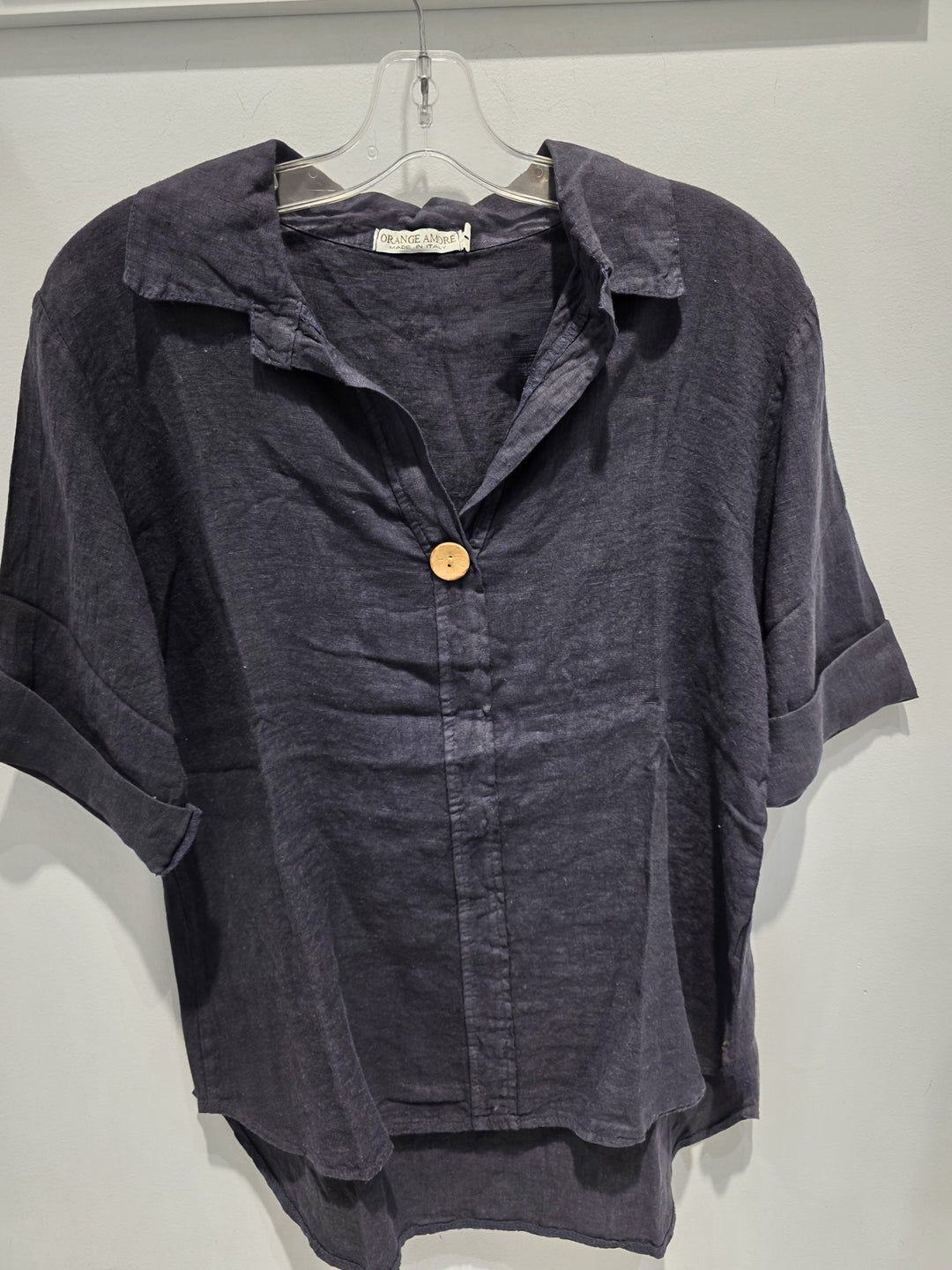 Blouse à col classique manches 3/4 Faye - 100% lin