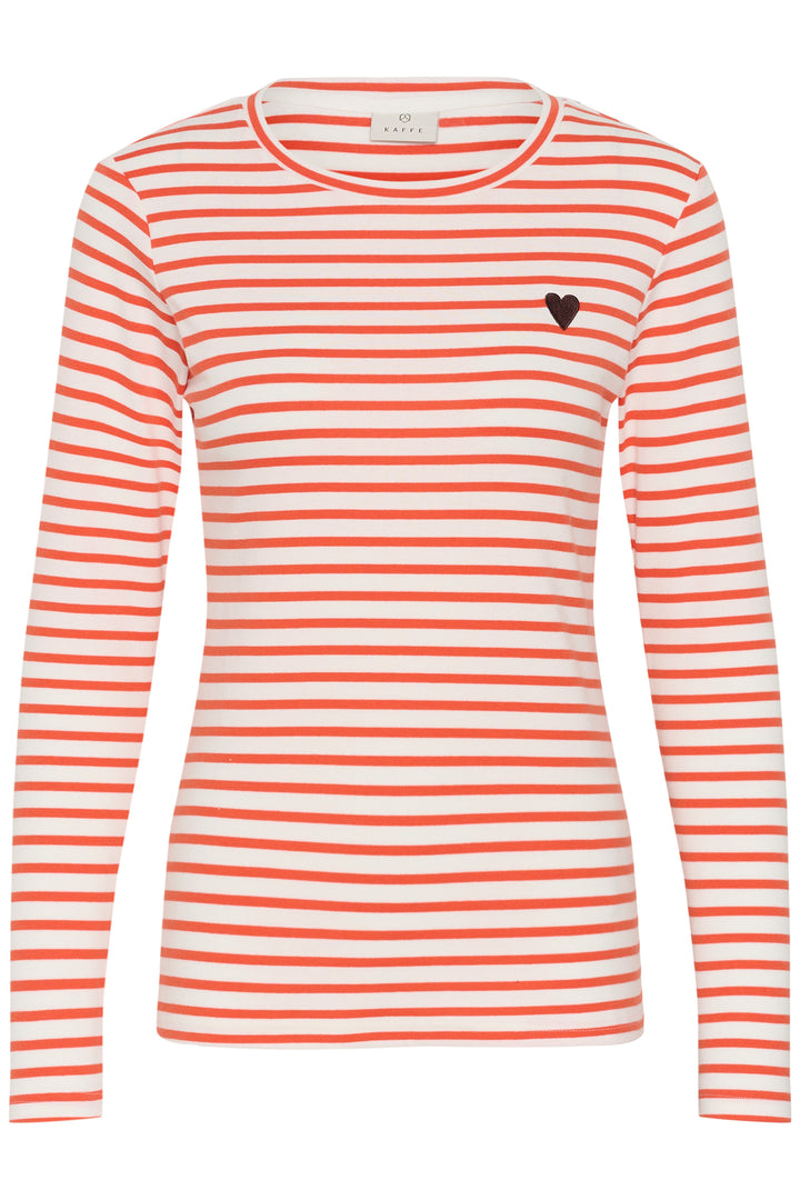Pull à rayures Liddy - Broderie cœur contrastante