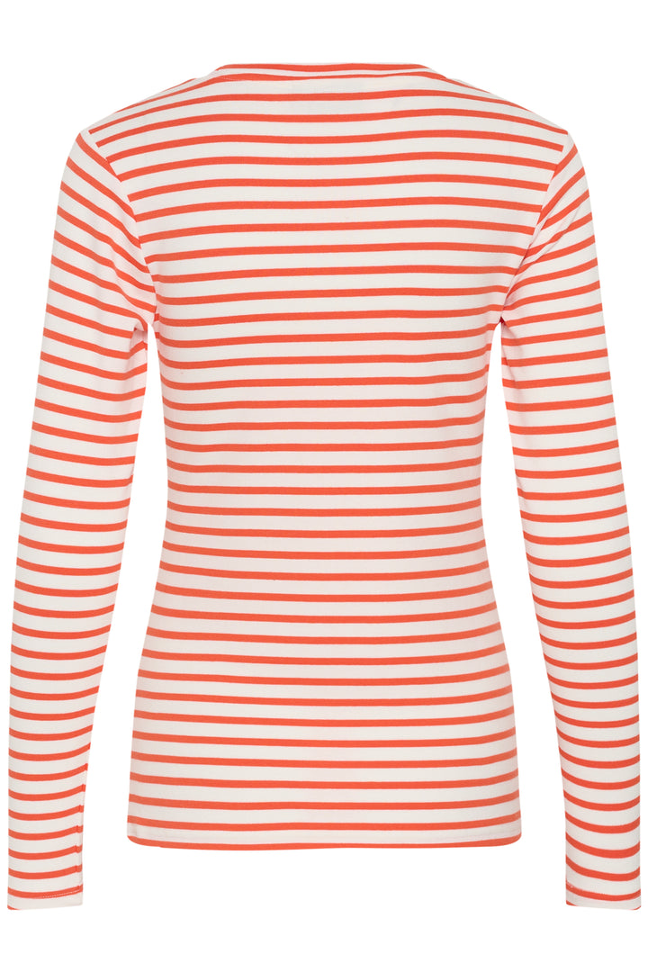 Pull à rayures Liddy - Broderie cœur contrastante