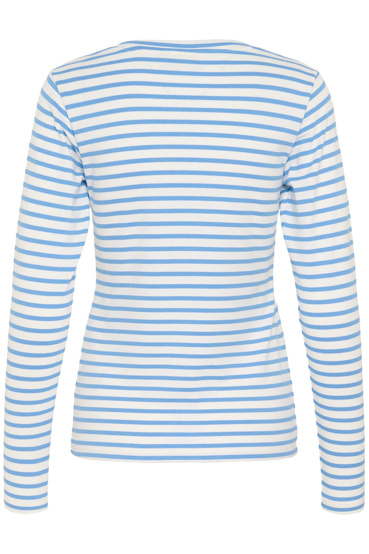 Pull à rayures Liddy - Broderie cœur contrastante