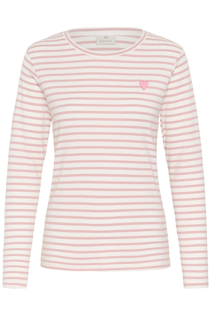 Pull à rayures Liddy - Broderie cœur contrastante