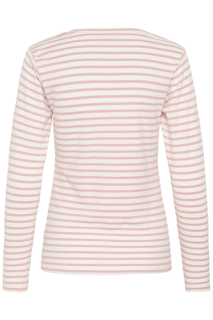 Pull à rayures Liddy - Broderie cœur contrastante