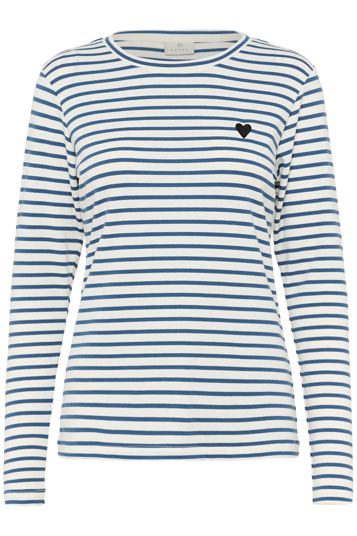 Pull à rayures et broderie de coeur Liddy