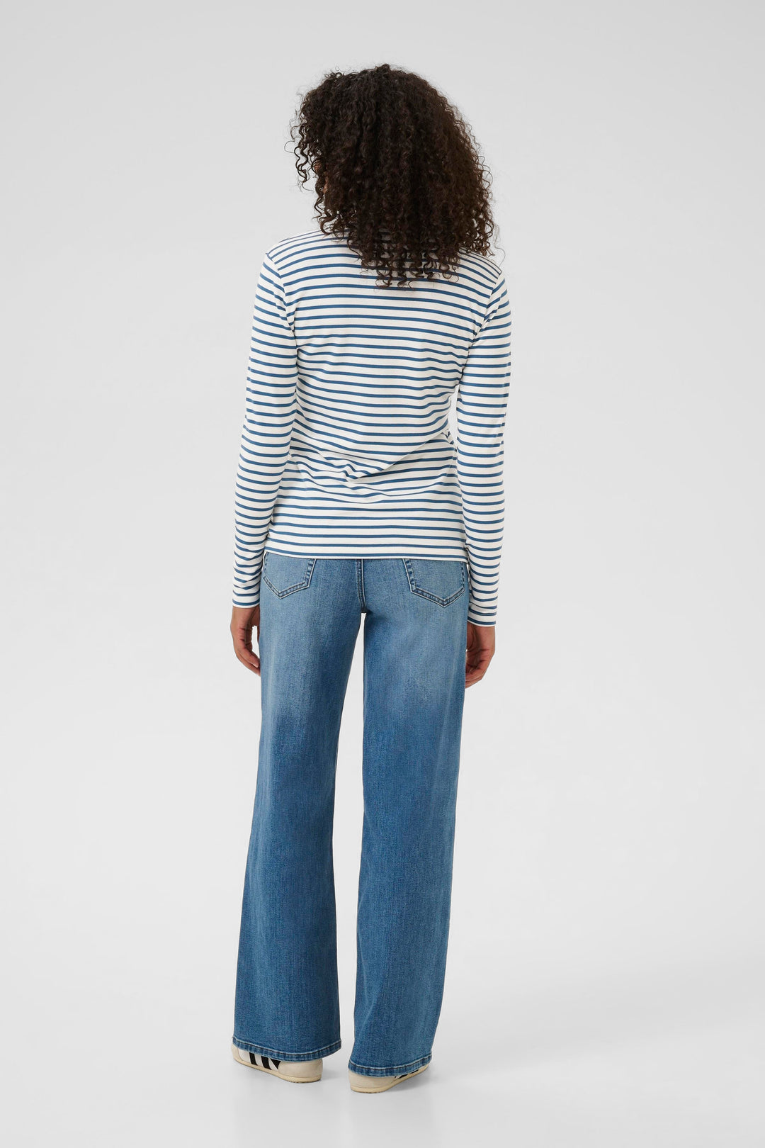 Pull à rayures et broderie de coeur Liddy