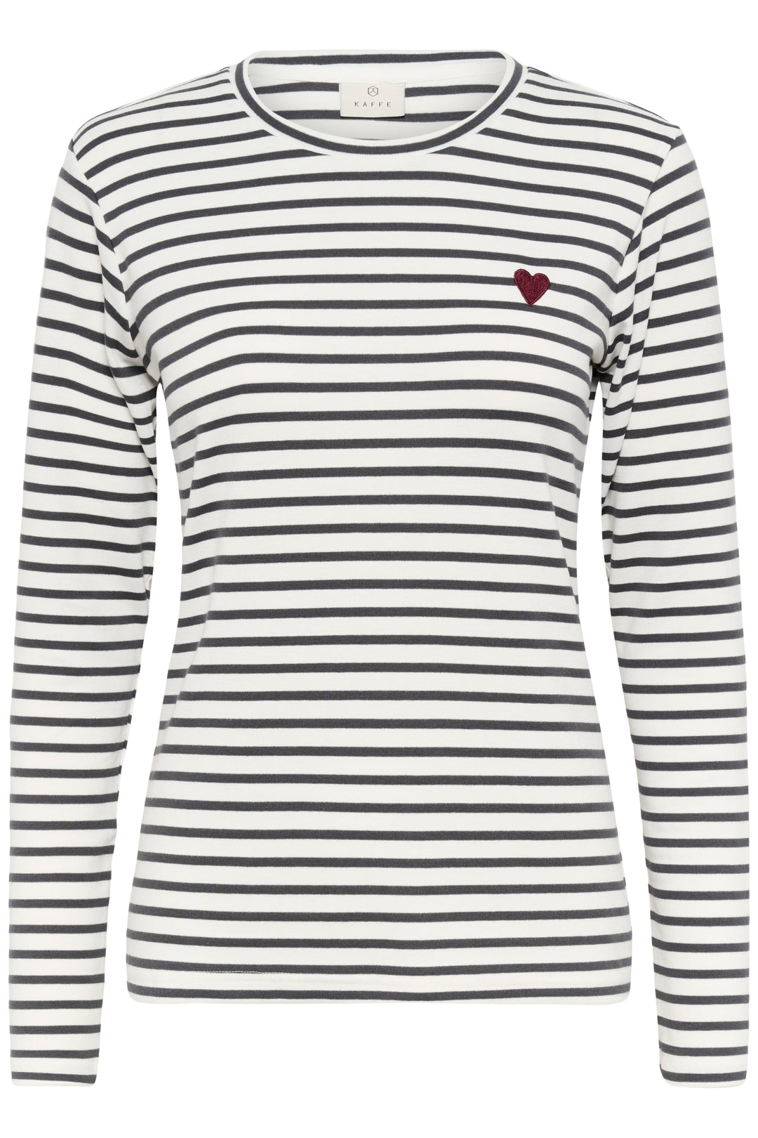 Pull à rayures et broderie de coeur Liddy