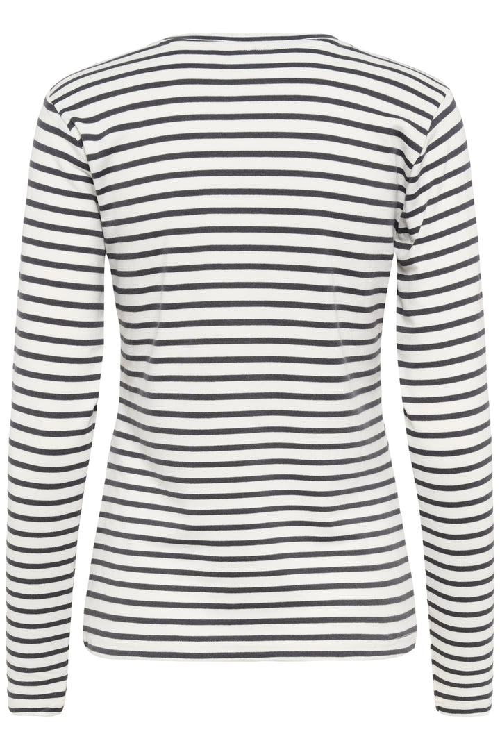 Pull à rayures et broderie de coeur Liddy