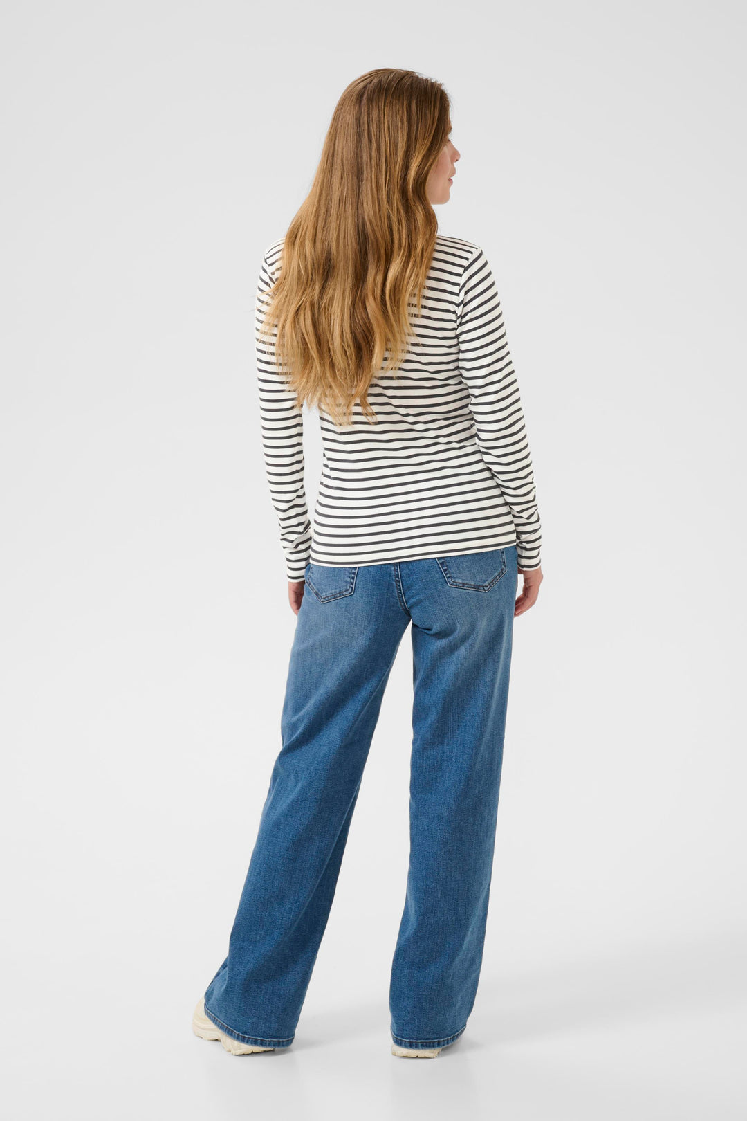 Pull à rayures et broderie de coeur Liddy