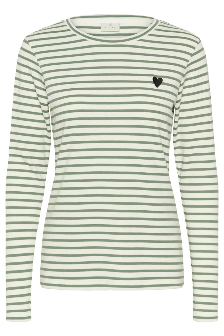 Pull à rayures et broderie de coeur Liddy**