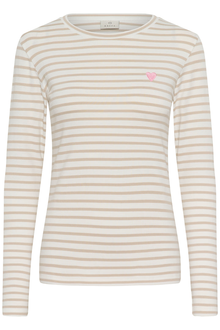 Pull à rayures et broderie de coeur Liddy**