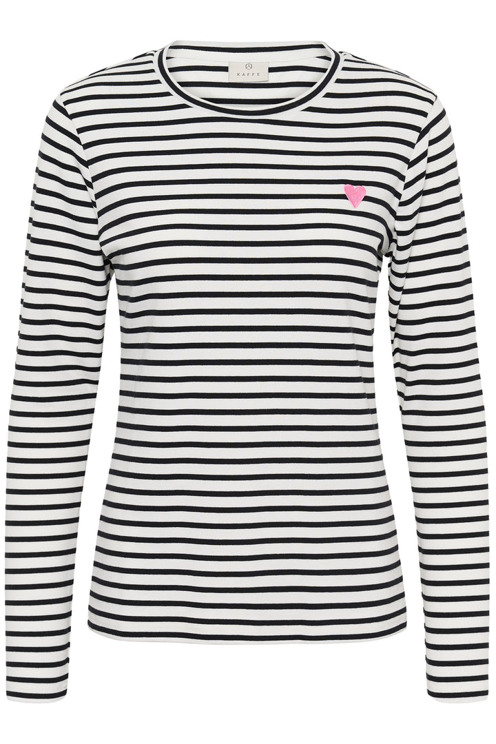 Pull à rayures et broderie de coeur Liddy**