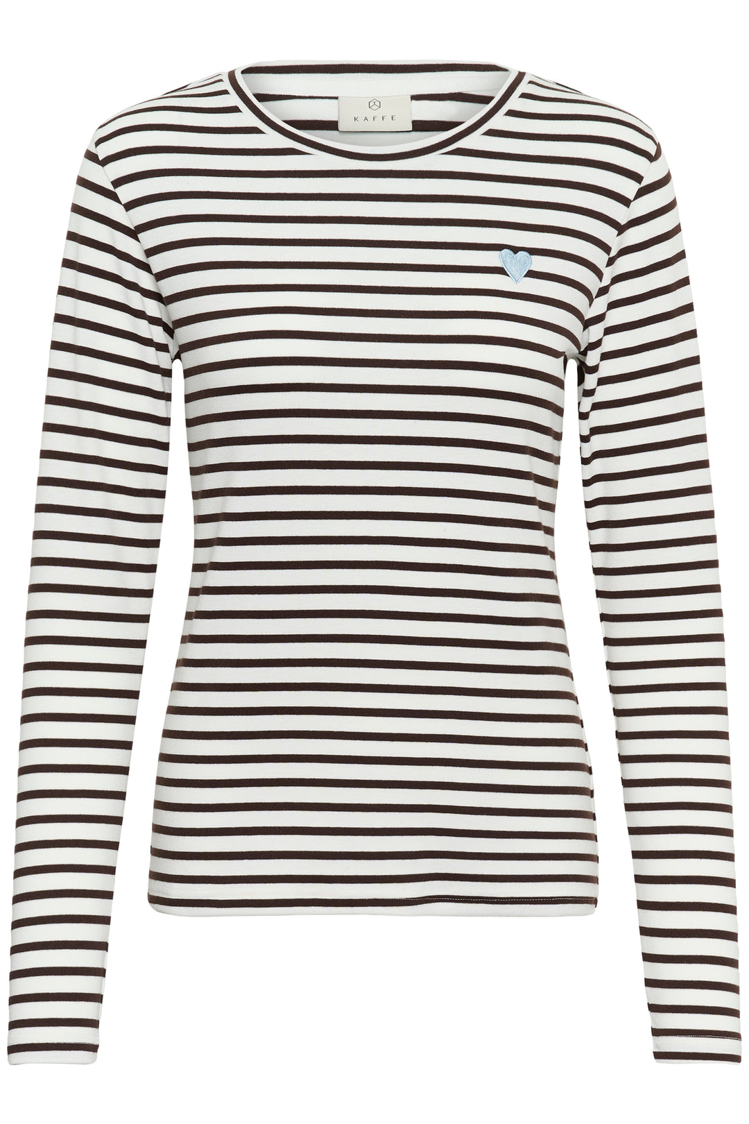 Pull à rayures Liddy - Broderie cœur contrastante