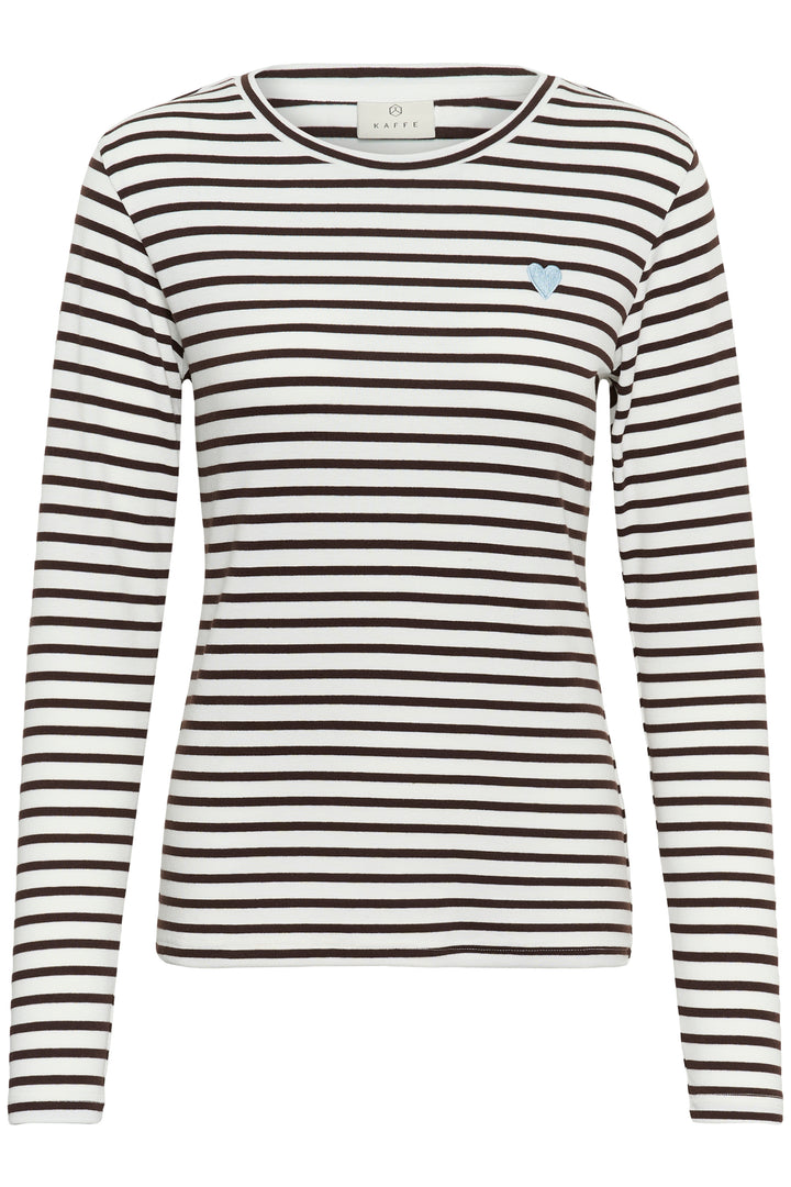 Pull à rayures Liddy - Broderie cœur contrastante