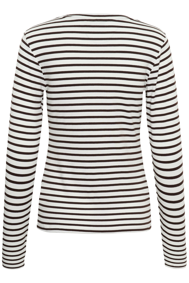 Pull à rayures Liddy - Broderie cœur contrastante