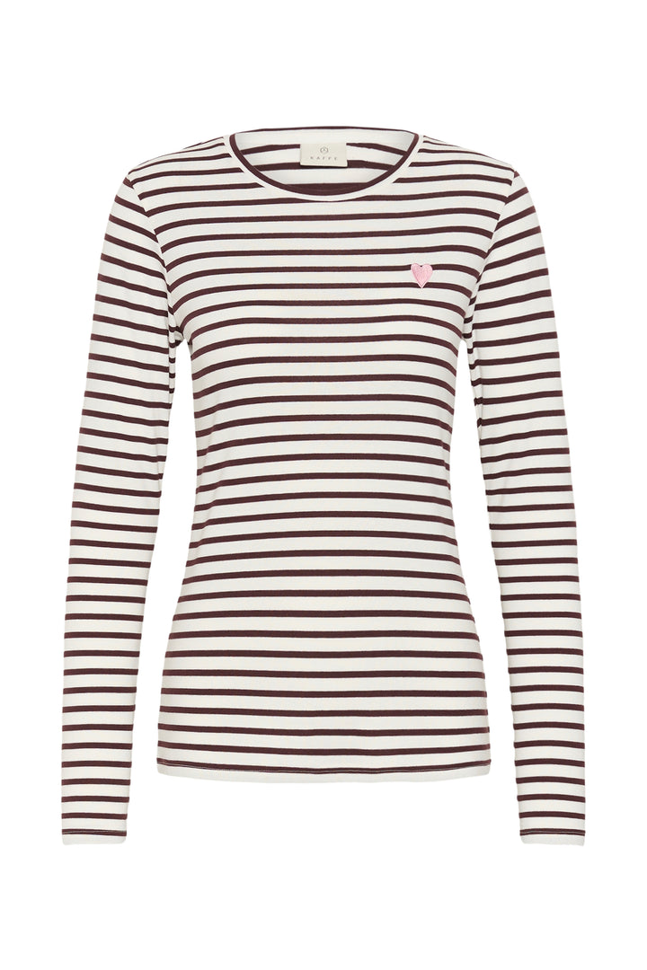 Pull à rayures Liddy - Broderie cœur contrastante