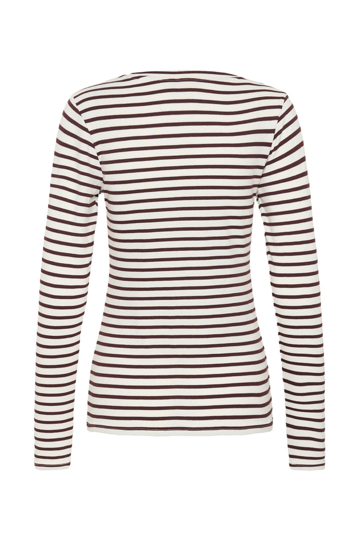 Pull à rayures Liddy - Broderie cœur contrastante