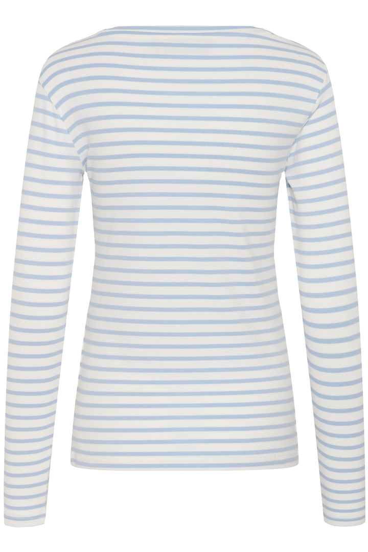 Pull à rayures Liddy - Broderie cœur contrastante
