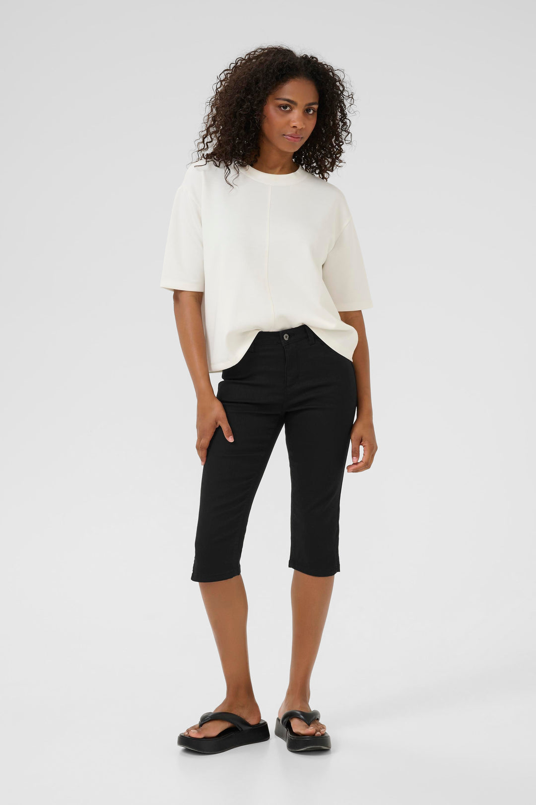 Zelina Denim Capris - Slim Fit