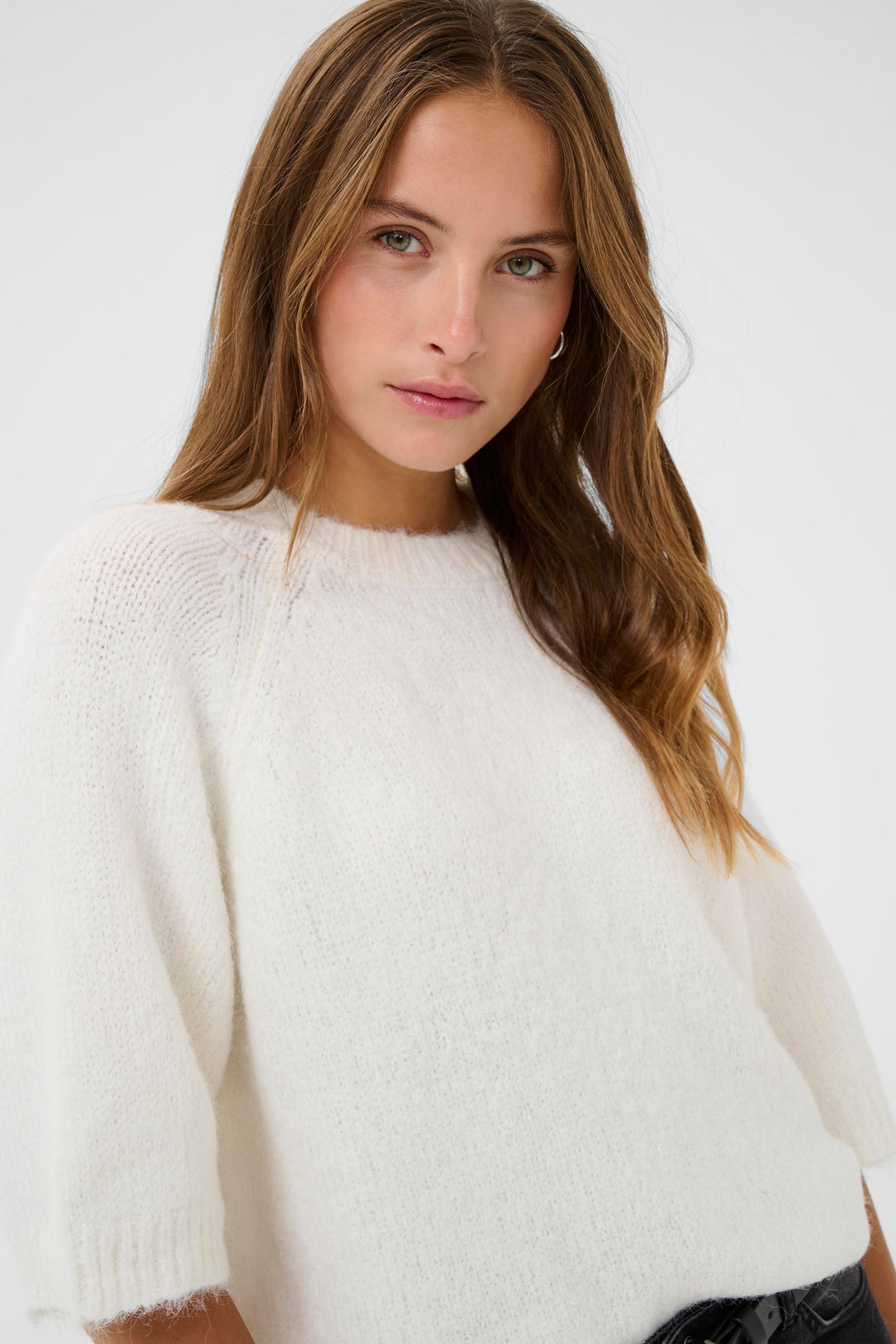 Emilie soft knit elbow-sleeve jumper