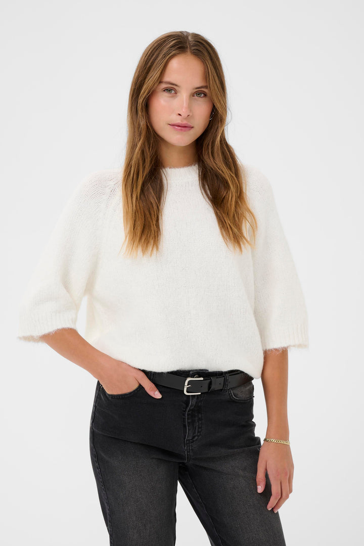 Emilie soft knit elbow-sleeve jumper
