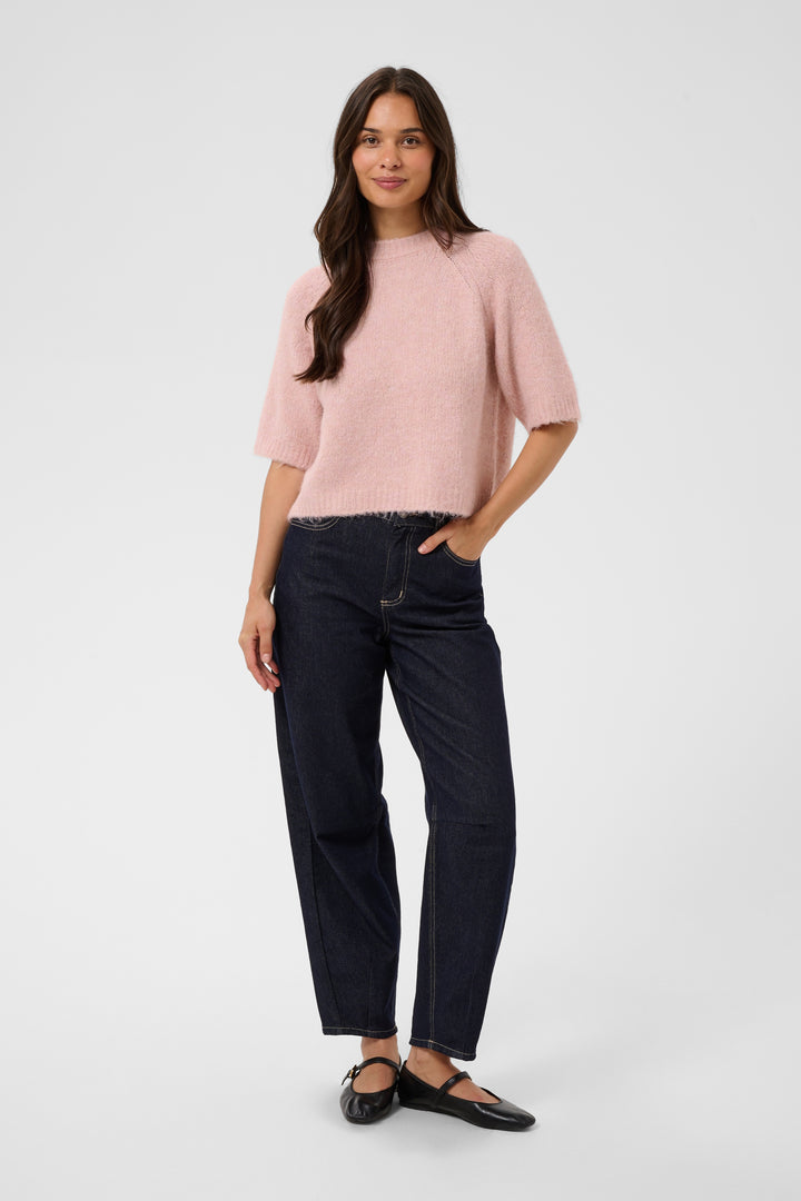 Emilie soft knit elbow-sleeve jumper