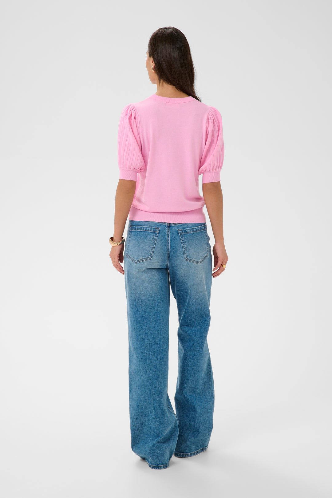 T-shirt à manches accordéon Lone – Détails plissés et coupe moderne