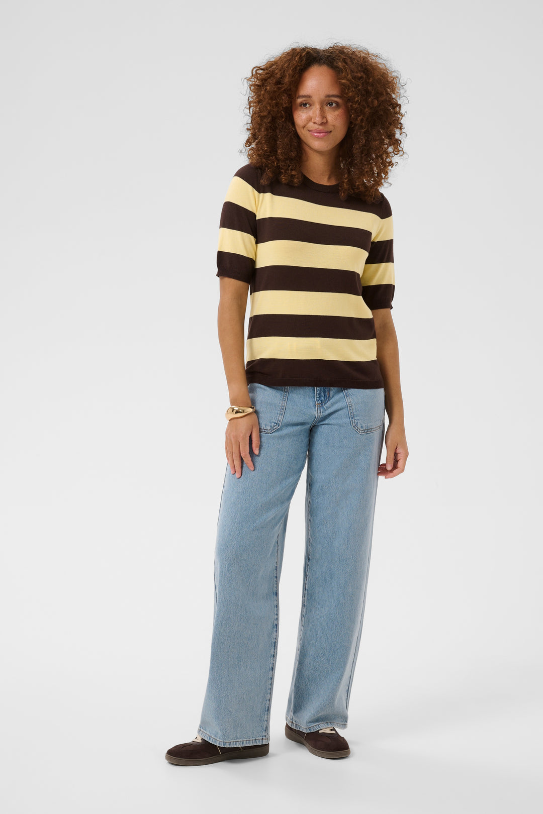 T-shirt en maille Lizza – Indispensable rayé au confort extensible