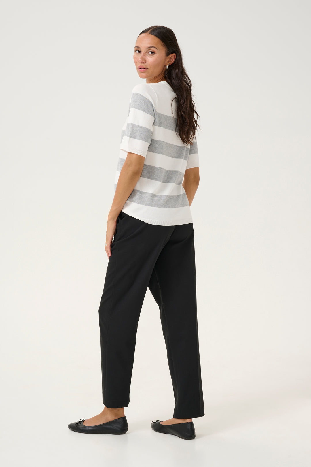 T-shirt en maille Lizza – Indispensable rayé au confort extensible