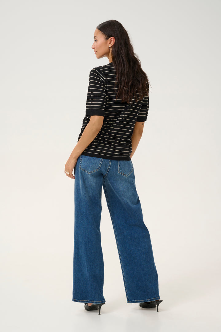 T-shirt en maille Lizza – Indispensable rayé au confort extensible